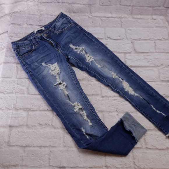 Nature Denim - Nature Women's Size 26 Distressed Destroyed Cuffed